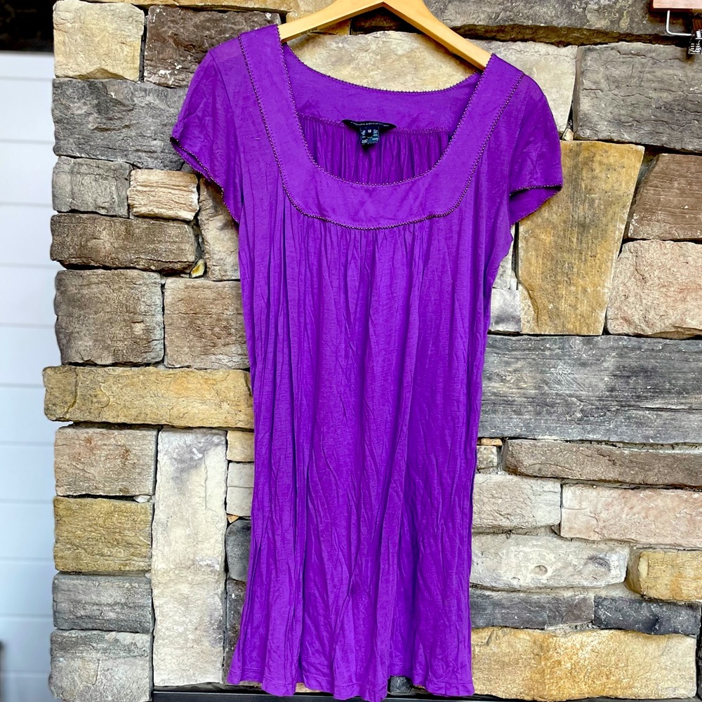 French Connection Purple Cotton Dress